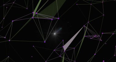 Modern bir soyut arkaplan parlayan düğümler ve çizgiler ile bir ağ bağlantısı içerir. Teknoloji, bilim ya da fütüristik tasarımlar için harika. Arkaplan, duvar kâğıtları veya grafik öğeler için de kullanılabilir.