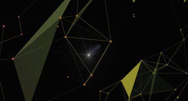 Çizgi ve noktaları birleştiren soyut pleksus arkaplanı. Dijital veri görselleştirme. Fütürist ağ ya da bağlantı. Geometrik yapı. Bilim ya da teknoloji geçmişi. Vektör illüstrasyonu.