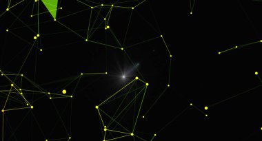 Çizgilerle birbirine bağlı parlayan düğümlerden oluşan soyut bir pleksus arkaplanı ağ benzeri bir yapı oluşturur. Tasarım teknoloji, bilim ve fütüristik yenilik hissini iletiyor. Modern ve üçkağıt gerektiren arka plan ve tasarımlar için mükemmel.