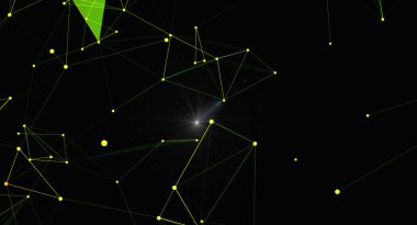 Bağlı çizgi ve noktalarla soyut pleksus arkaplanı. Fütürist tarzda bir ağ bağlantısı illüstrasyonu. Teknoloji, bilim ve dijital tasarım projeleri için mükemmel..