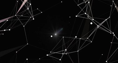 Merkezinde parlayan bir ışık kaynağı olan birbirine bağlı nokta ve çizgilerin soyut arkaplanı, bir nöral ağ, veri bağlantısı veya ileri teknolojiyi akla getiriyor. Yapay zeka, internet, bilim ve gelecekle ilgili kavramları resmetmek için mükemmel.