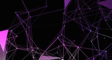 Bu soyut resim, karmaşık bir şablona bağlı çizgiler ve düğümlerle mor bir ağ içerir. Karanlık bir arka plana dayanıyor, ona geleceksel ve teknolojik bir his veriyor. Tasarım geometrik ve dinamik, çeşitli yaratılanlar için uygun.