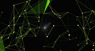 Bağlı nokta ve çizgilerle soyut pleksus arkaplanı. Veri bağlantısını, teknolojiyi ve iletişimi temsil eden karmaşık bir ağ yapısı. Bilim, teknoloji veya fütürist tasarımlar için mükemmel..