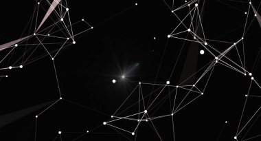 Merkezinde parlayan bir ışık kaynağı olan birbirine bağlı nokta ve çizgilerin soyut arkaplanı, bir nöral ağ, veri bağlantısı veya ileri teknolojiyi akla getiriyor. Yapay zeka, internet, bilim ve gelecekle ilgili kavramları resmetmek için mükemmel.