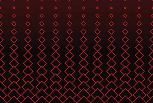 Azalan kırmızı elmas şekilleri içeren soyut bir geometrik desen. Karanlık bir arkaplana karşı. Tasarım, çeşitli yaratıcı projeler için modern ve zarif bir görsel doku sunuyor..