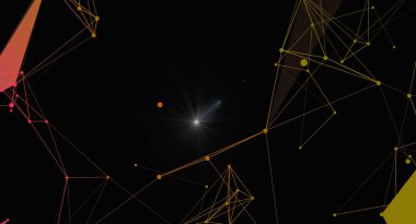 Birbirine bağlı çizgiler ve noktalardan oluşan bir ağ içeren soyut bir arkaplan, pleksus etkisi yaratıyor. Parlak bir ışık kaynağı derinlik ekler ve gözü çeker. Teknoloji, bilim ya da fütürist tasarımlar için mükemmel..