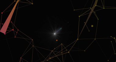 Işığın merkezi noktasına bağlanan bir ağın soyut görüntüsü. Görüntü, teknoloji, bağlantı ve dijital dünya kavramlarını çağrıştırıyor. Teknoloji, bilim veya iletişimle ilgili projelerde kullanılmak için ideal.
