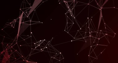Birbirine bağlı noktalar ve çizgiler karmaşık bir pleksus yapısı oluşturan soyut ağ arkaplanı. Modern bir tasarımda veri bağlantısını, teknolojiyi ve bilimsel kavramları temsil eder..