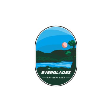everglades national park logo vector patch symbol illustration design
