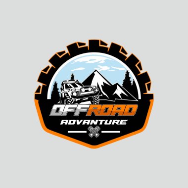 off-road spor logo çizimi baskılar, tişört baskıları, posterler, kapaklar ve reklamlar için sanat tasarımı