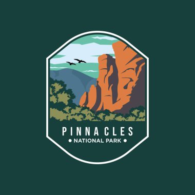 Zirveler ulusal park amblemi amblemi logo vektör illüstrasyon tasarımı, California amblem tasarımı