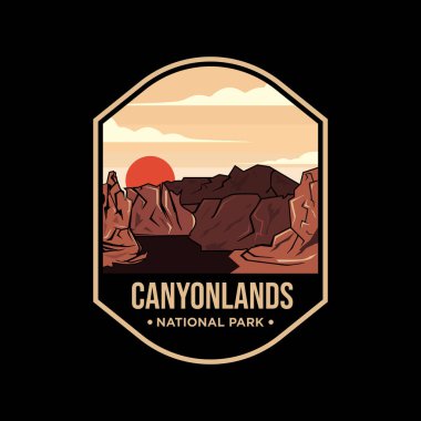 Canyonlands Ulusal Parkı Amblem amblemi çizimi