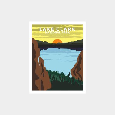 Clark Gölü Ulusal Parkı poster tasarımı