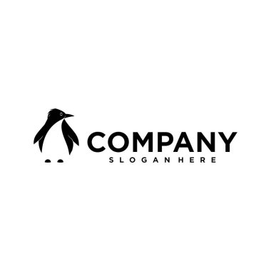 İş ihtiyaçları için eşsiz bir konsepte sahip yaratıcı penguen logosu tasarımı