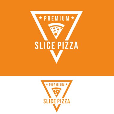 Açık turuncu renkli pizza logosu simgesi