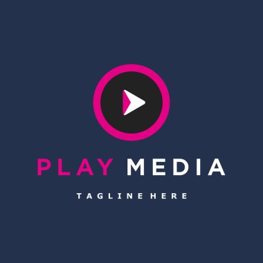Medya Logosu Tasarımı Çal. Yaratıcı Fikir Logosu Vektör illüstrasyon şablonu tasarladı