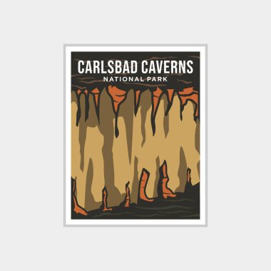 Carlsbad Mağaraları Ulusal Park poster çizimi
