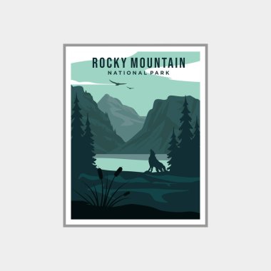 Rocky Dağı Ulusal Parkı poster tasarımı