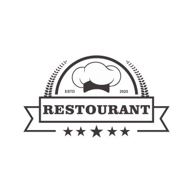 Minimalist restoran logosu şablonu, restoran, yemek salonu, kafe