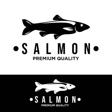 Somon logosu tasarımı vektör çizimi.