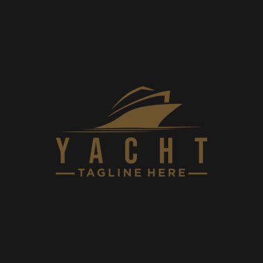 Yat logosu tasarımı konsept vektör şablonu
