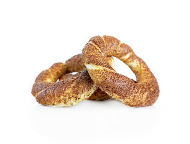 Simit simit izole arka plan üzerinde