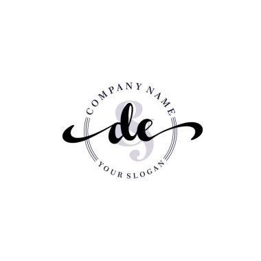 Modern DE Handwriting Logo Collection for Branding and Business