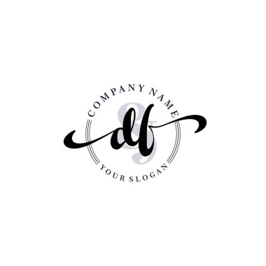 Modern DF Handwriting Logo Collection for Branding and Business