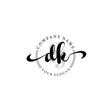 Modern DK Handwriting Logo Collection for Branding and Business