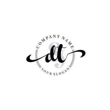 Modern DT Handwriting Logo Collection for Branding and Business