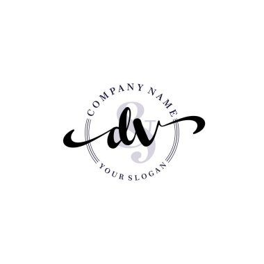 Modern DV Handwriting Logo Collection for Branding and Business