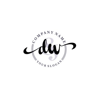 Modern DW Handwriting Logo Collection for Branding and Business