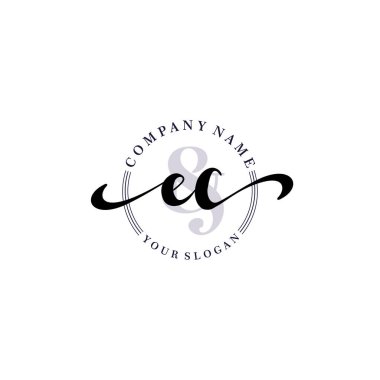Modern EC Handwriting Logo Collection for Branding and Business