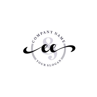 Modern EE Handwriting Logo Collection for Branding and Business