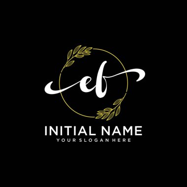 Modern EF Handwriting Logo Collection for Branding and Business