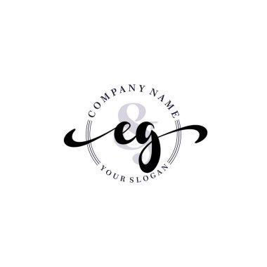 Modern EG Handwriting Logo Collection for Branding and Business