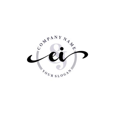 Modern EI Handwriting Logo Collection for Branding and Business