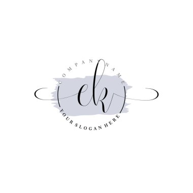 Modern EK Handwriting Logo Collection for Branding and Business