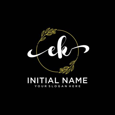 Modern EK Handwriting Logo Collection for Branding and Business