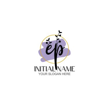 Floral Initial Logo EP with Botanical and Geometric Designs