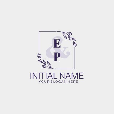 Floral Initial Logo EP with Botanical and Geometric Designs