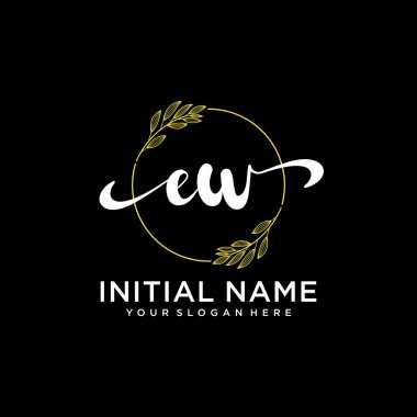 Modern EW Handwriting Logo Collection for Branding and Business