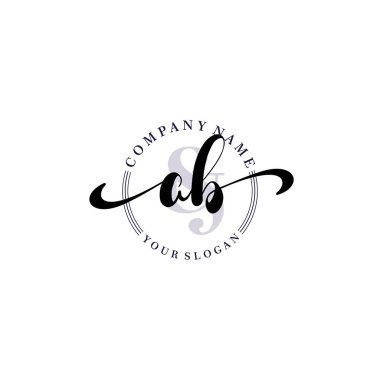 Markalaşma ve İşletme İçin Modern AB El Yazısı Logosu Koleksiyonu