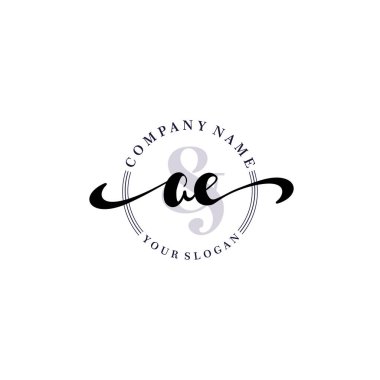 Markalaşma ve İşletme İçin Modern AE El Yazısı Logosu Koleksiyonu