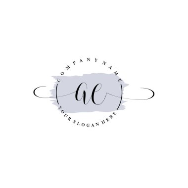 Markalaşma ve İşletme İçin Modern AE El Yazısı Logosu Koleksiyonu