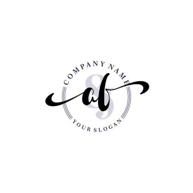 Markalaşma ve İşletme İçin Modern AF El Yazısı Logosu Koleksiyonu