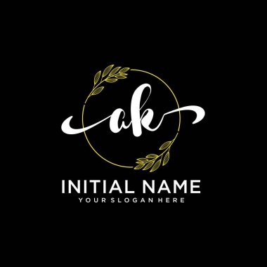 Markalaşma ve İşletme İçin Modern AK El Yazısı Logosu Koleksiyonu