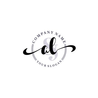 Markalaşma ve İşletme İçin Modern AL El Yazısı Logosu Koleksiyonu