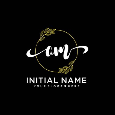 Markalaşma ve İşletme İçin Modern AM El Yazısı Logosu Koleksiyonu