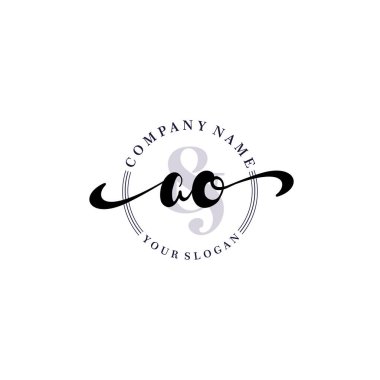 Markalaşma ve İşletme İçin Modern AO El Yazısı Logosu Koleksiyonu